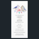 love birds couple wedding programs programme<br><div class="desc">woodland wedding programs with watercolor birds couple</div>