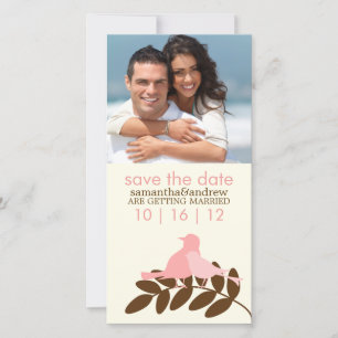 Love Birds Custom Photo Wedding Announcements