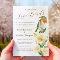Love Birds Elopement Party Photo Wedding Reception