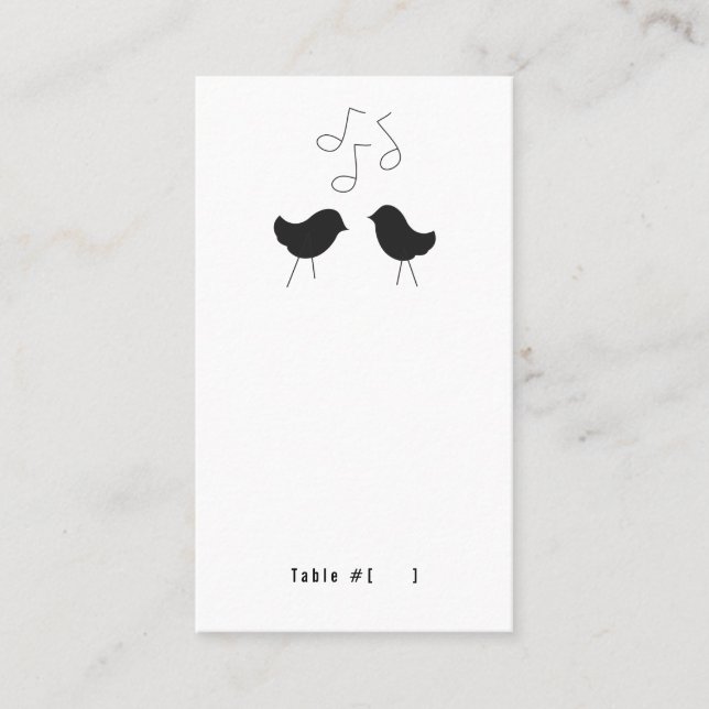 Love Birds Escort Card (Front)