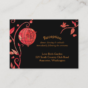 Love Birds Evening Wedding Reception Enclosure Card