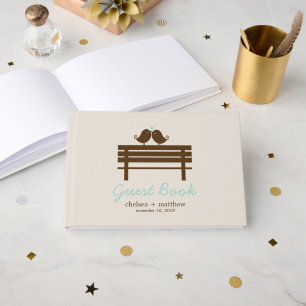 Love Birds Fall Wedding Guest Book