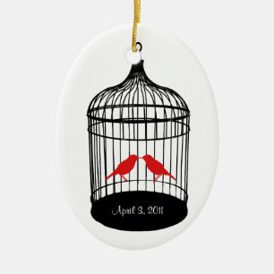 Love bird's first Christmas Together Ornament