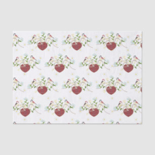 Love Birds Floral Tissue Paper