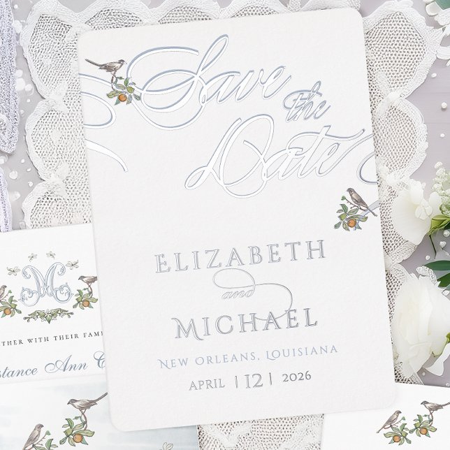 Love Birds Foil Save The Date (Creator Uploaded)