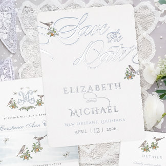 Love Birds Foil Save The Date