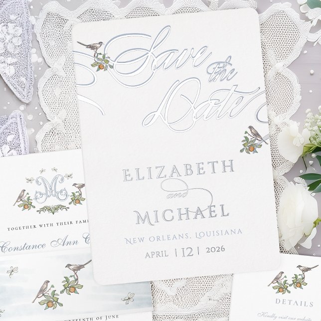 Love Birds Foil Save The Date (Creator Uploaded)
