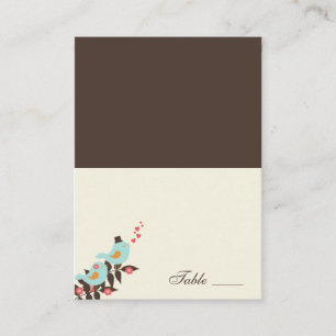 Love Birds Folded Place Cards