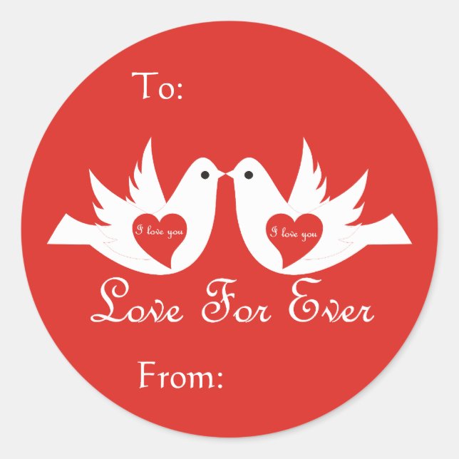 Love Birds Gift tag (Front)