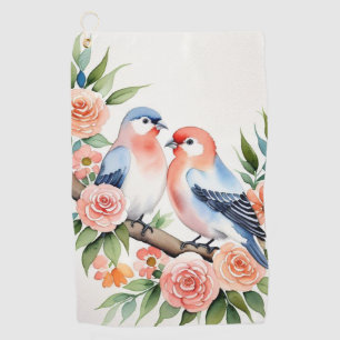 Love Birds Golf Towel