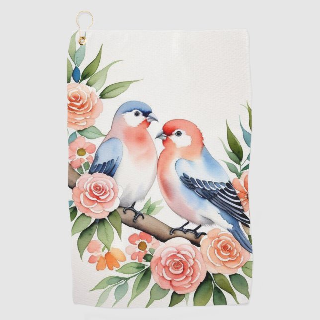 Love Birds  Golf Towel (Front)