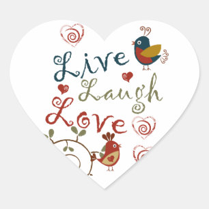 Love Birds Heart Sticker