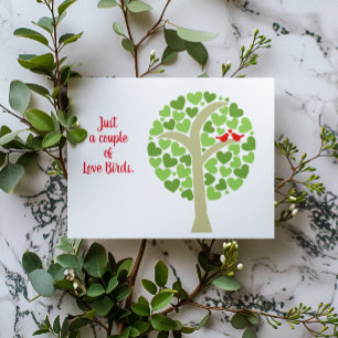 Love Birds Heart Tree Custom Anniversary Valentine Card