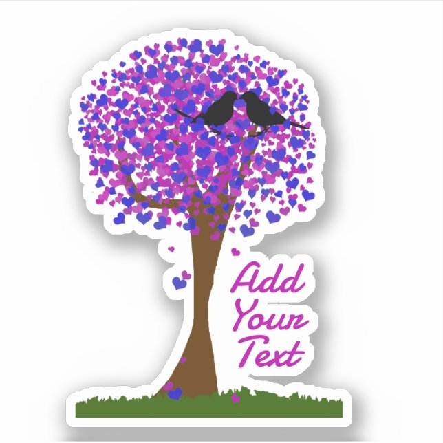 Love Birds in a Tree of Hearts - Winter Love (Front)