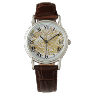 Love Birds in Gold Watch