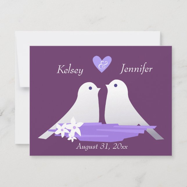 Love Birds Invitation (Front)