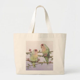 Love Birds Large Tote Bag