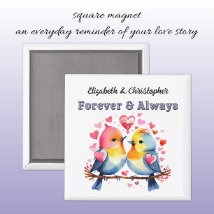Love birds names forever purple magnet