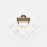 Love Birds on Park Bench {orange}