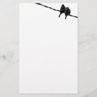 Love Birds on Wire/ Silhouette in B&W