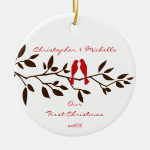 Love Birds Our First Christmas Ornament