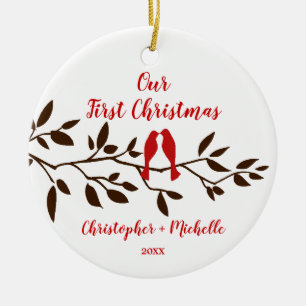 Love Birds Our First Christmas Ornament