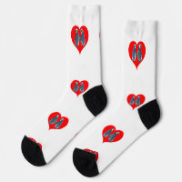 Love Birds Penguin Couple Red Hearts Thunder_Cove