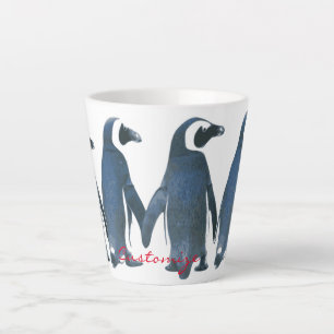 Love Birds Penguin Couple Thunder_Cove Latte Mug
