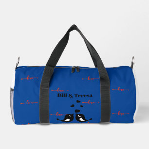 Love Birds-Personalised Names Duffle Bag