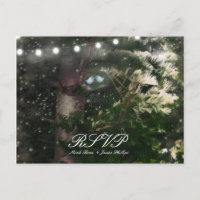 Love Birds + Pine Tree Night Wedding RSVP