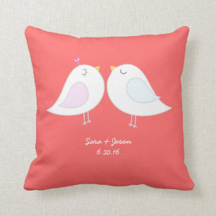 Love Birds Red Pillow
