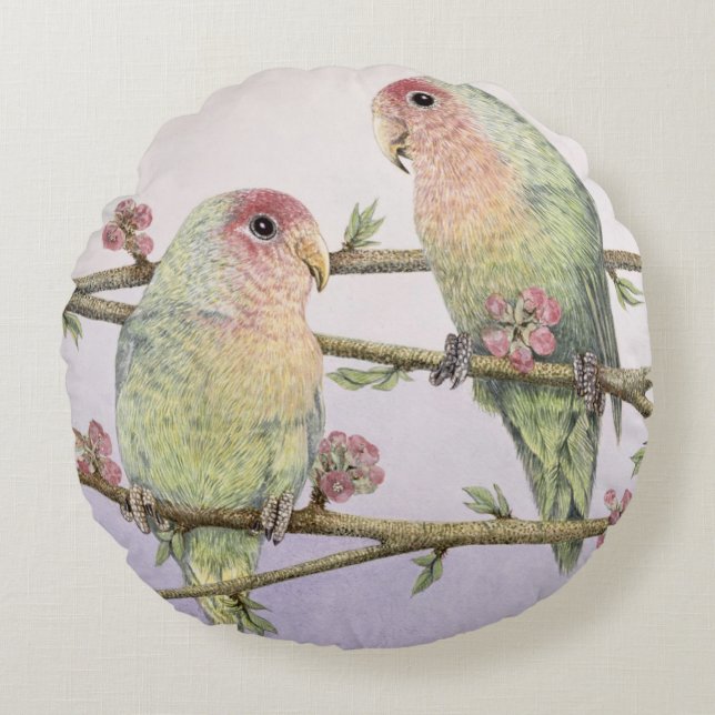 Love Birds Round Cushion (Front)