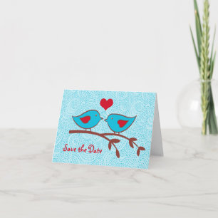 Love Birds Save the Date card