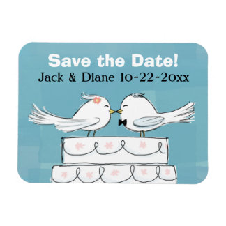 Love Birds Save the Date Flexible Magnet