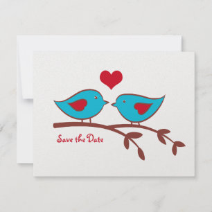 Love Birds Save the Date Invitation