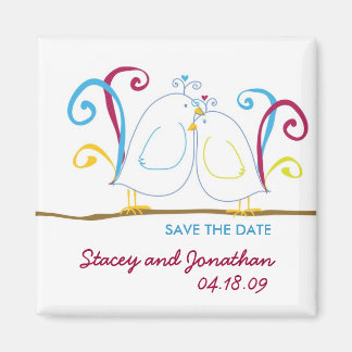 Love Birds Save the Date Magnet