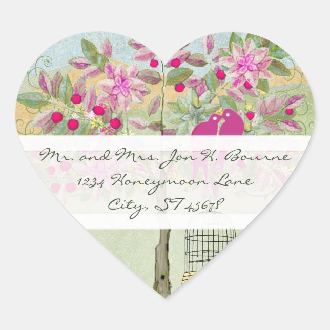 Love Birds Sitting in a Tree Wedding Seal (Front)