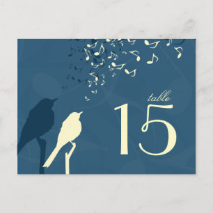 Love Birds Song - table number Postcard
