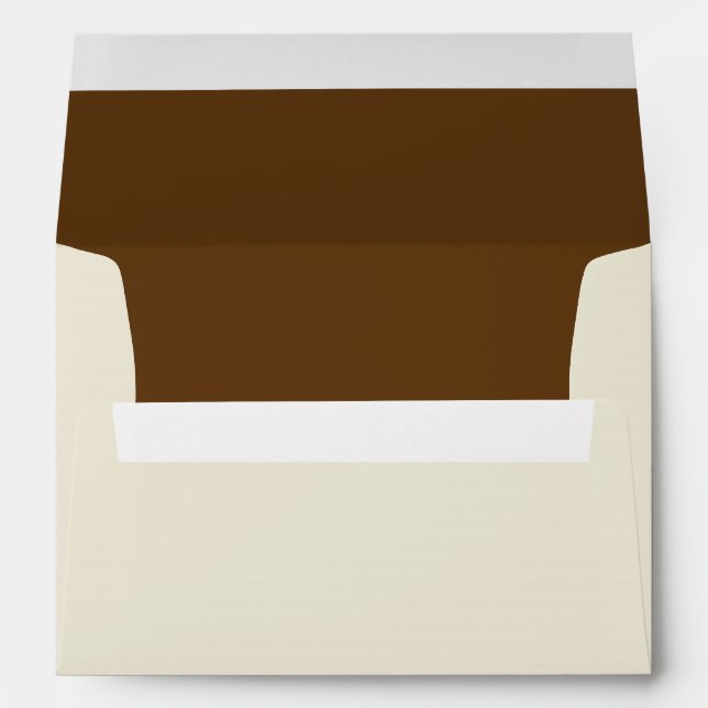 Love Birds Tan/Brown Wedding Envelope (Back (Bottom))