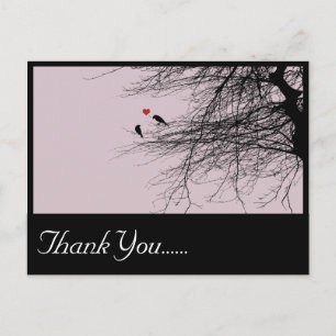 Love Birds, thank you postcard