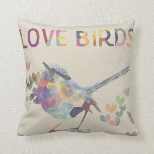 Love Birds Throw Pillow