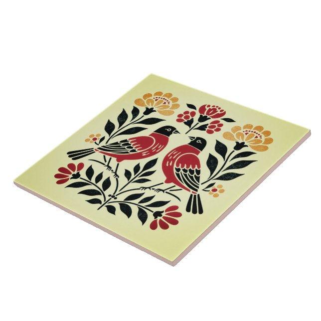 Love Birds Tile (Side)