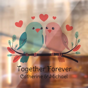 Love Birds Together Forever Valentines Day Wedding