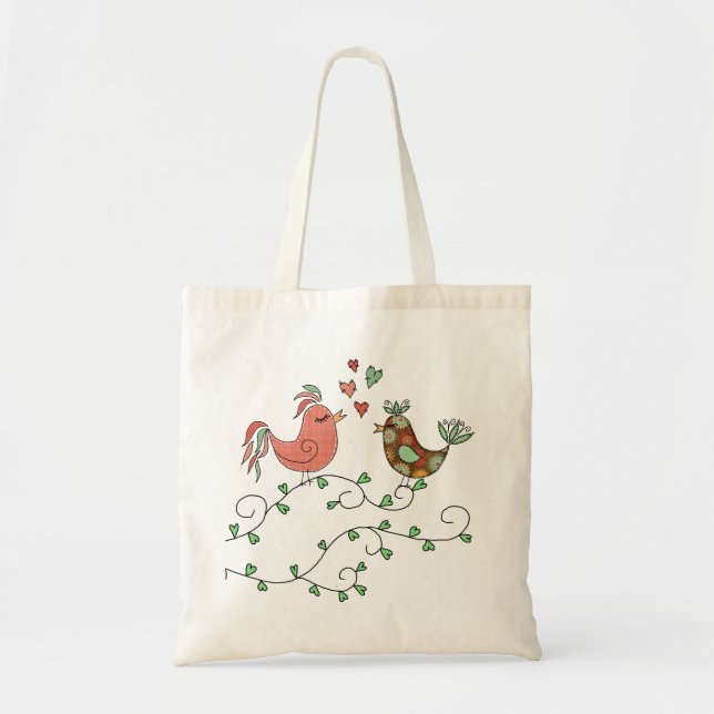 Love Birds Tote Bag (Front)