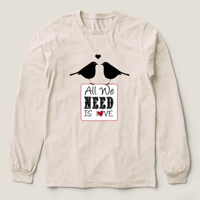 Love Birds Tri-Blend Shirt (Design Front)
