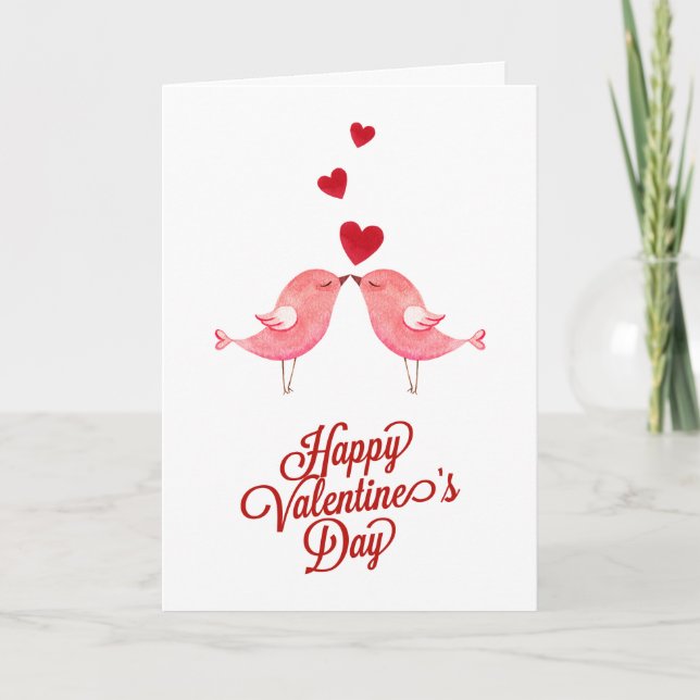Love Birds Valentine’s Day Card (Front)