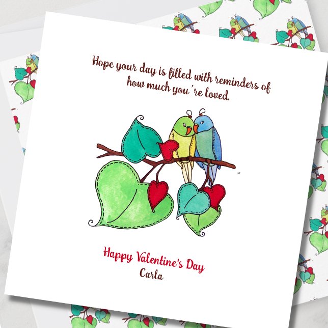Love Birds Valentine's Day Holiday Card (Creator Uploaded)