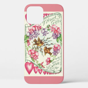 Love Birds Vintage Valentine's Day iPhone 12 Case