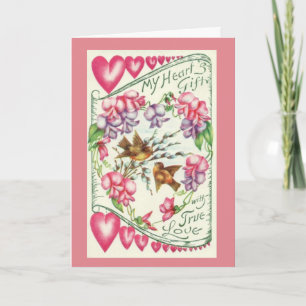 Love Birds Vintage Valentine's Day Greeting Card