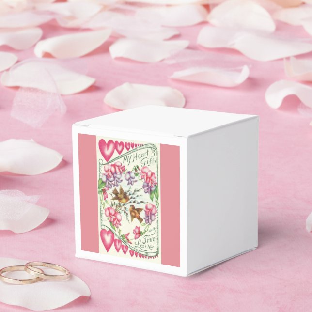 Love Birds Vintage Valentine's Day Treat Box (Wedding)